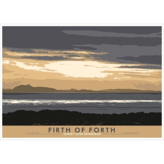 Image of Firth of Forth: Sunset Over Edinburgh by Stewart Bremner